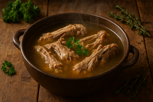 chicken backs and necks in bone broth