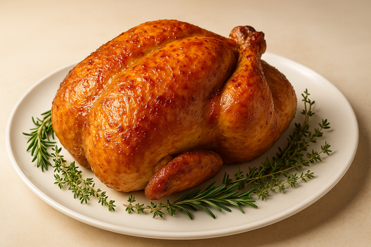 Roasted whole chicken